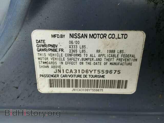 2000 NISSAN MAXIMA - VIN: JN1CA31D6YT559675 - Фото 10