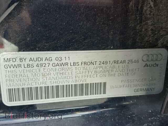 2011 AUDI A4 - VIN: WAUFFAFL3BN048899 - Фото 10