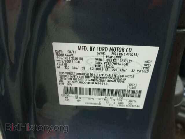 2012 FORD ESCAPE - VIN: 1FMCU0D74CKA54513 - Фото 10