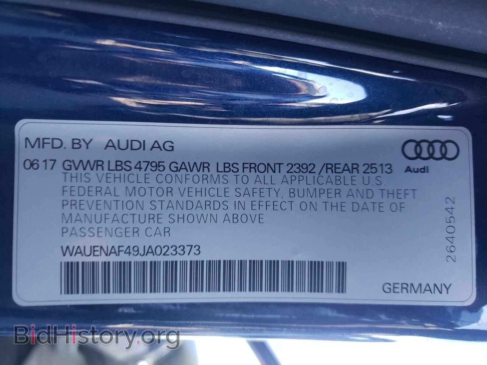 2018 AUDI A4 - VIN: WAUENAF49JA023373 - Фото 10