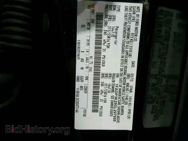 2013 FORD FOCUS - VIN: 1FADP3K29DL297955 - Photo 10