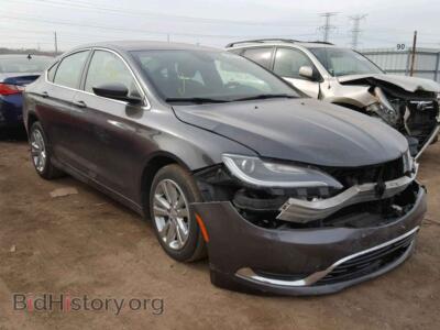 2015 Chrysler 200 200 LIMITE, серый — VIN 1C3CCCAB2FN607460, Copart