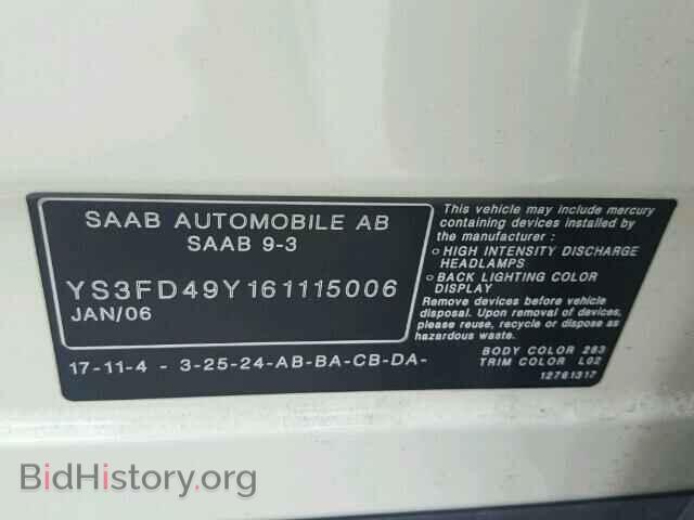 2006 SAAB 9 3 - VIN: YS3FD49Y161115006 - Photo 10