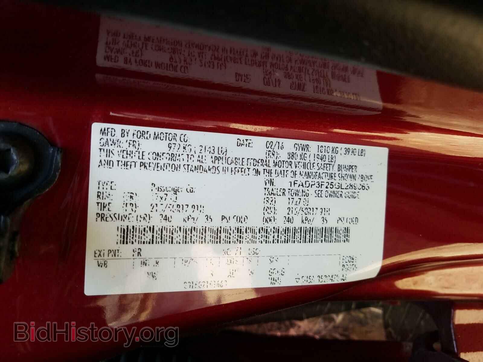 2016 FORD FOCUS - VIN: 1FADP3F25GL289365 - Photo 10