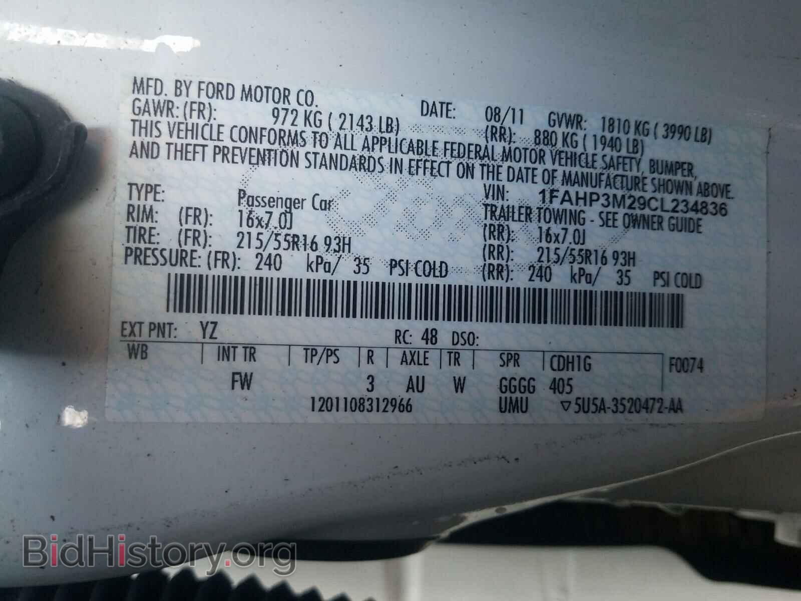 2012 FORD FOCUS - VIN: 1FAHP3M29CL234836 - Photo 10