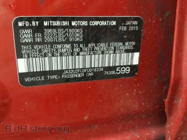 2015 MITSUBISHI LANCER - VIN: JA32U2FU3FU018334 - Фото 10