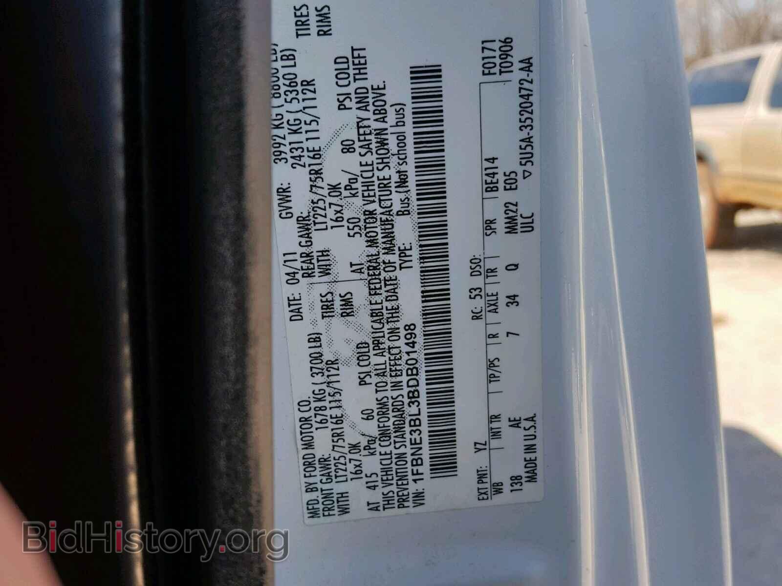 2011 FORD ECONOLINE - VIN: 1FBNE3BL3BDB01498 - Photo 10