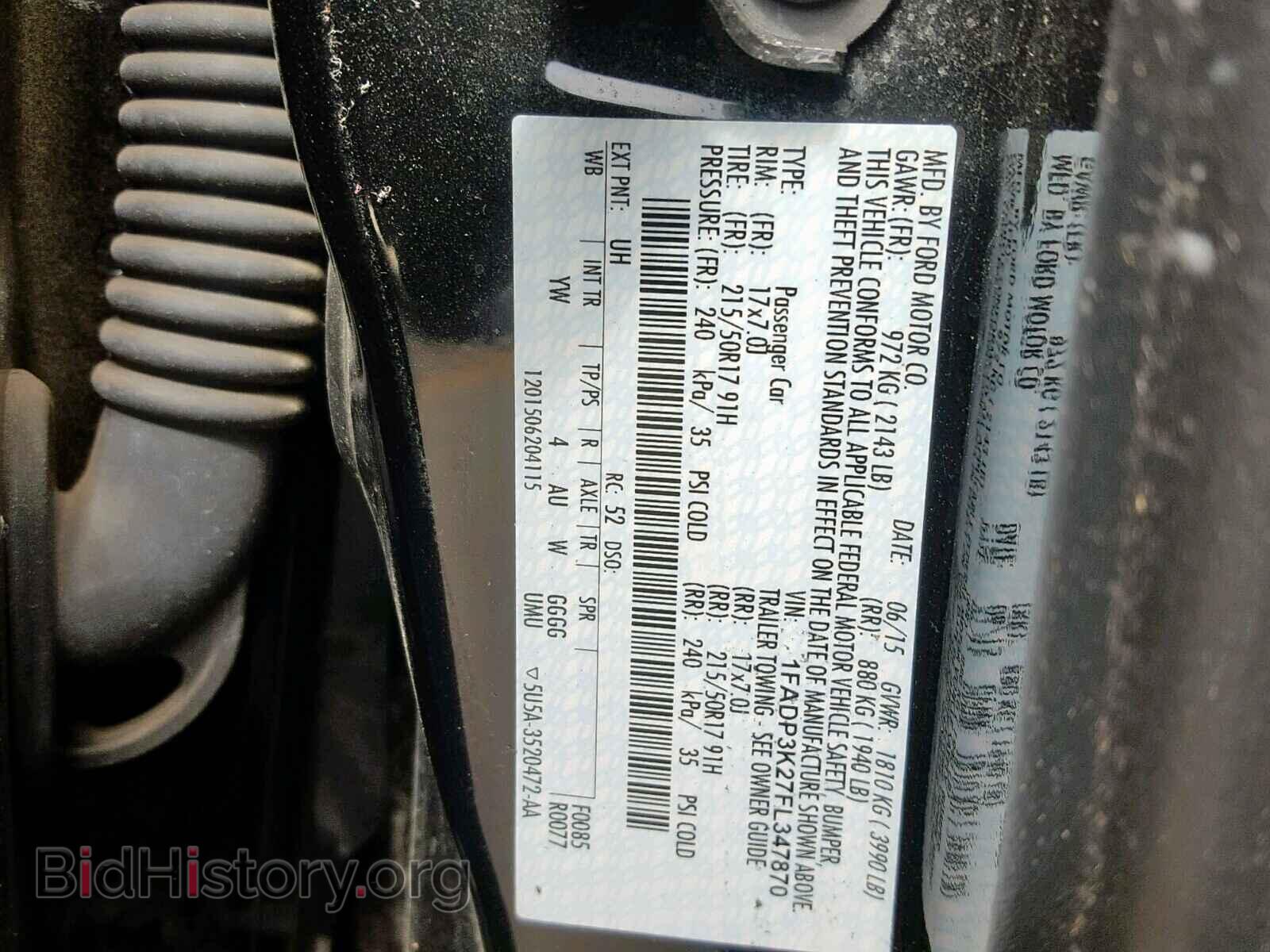 2015 FORD FOCUS SE - VIN: 1FADP3K27FL347870 - Фото 10