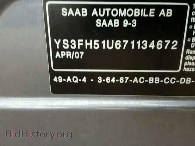 2007 SAAB 9 3 - VIN: YS3FH51U671134672 - Photo 10