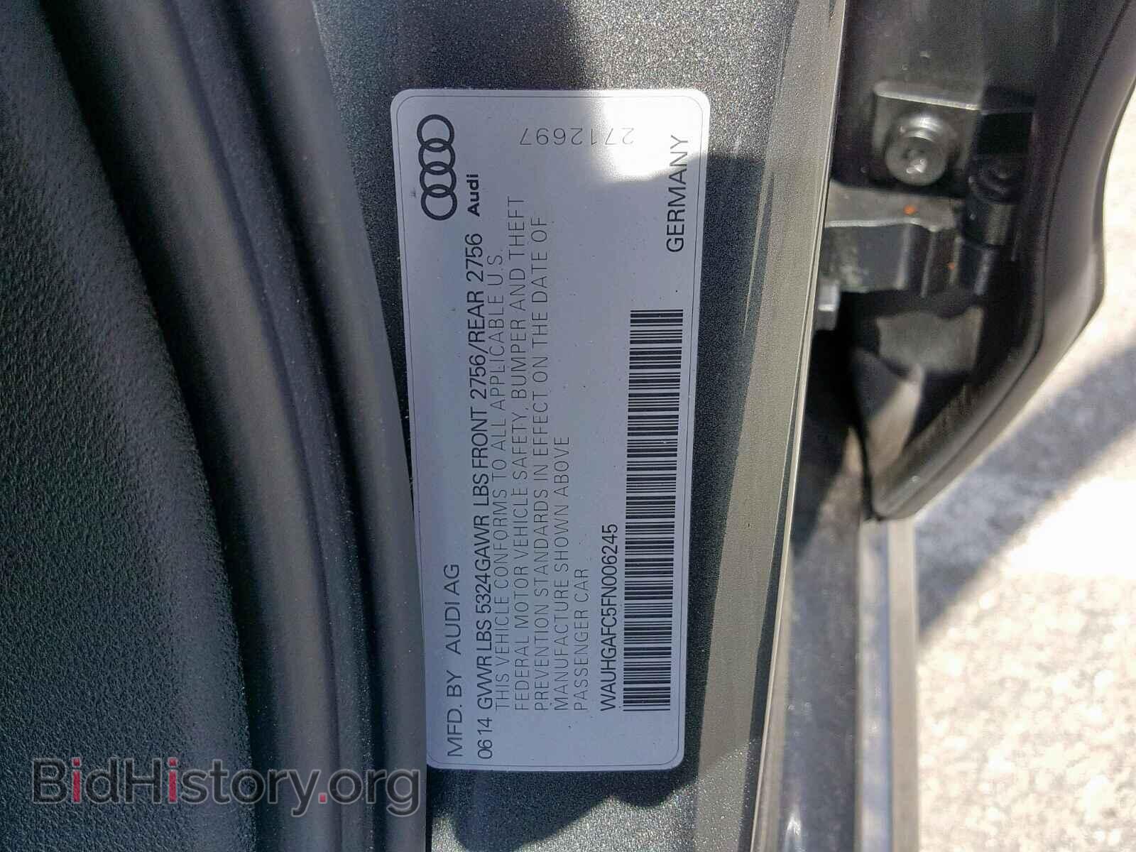 2015 AUDI A6 - VIN: WAUHGAFC5FN006245 - Фото 10