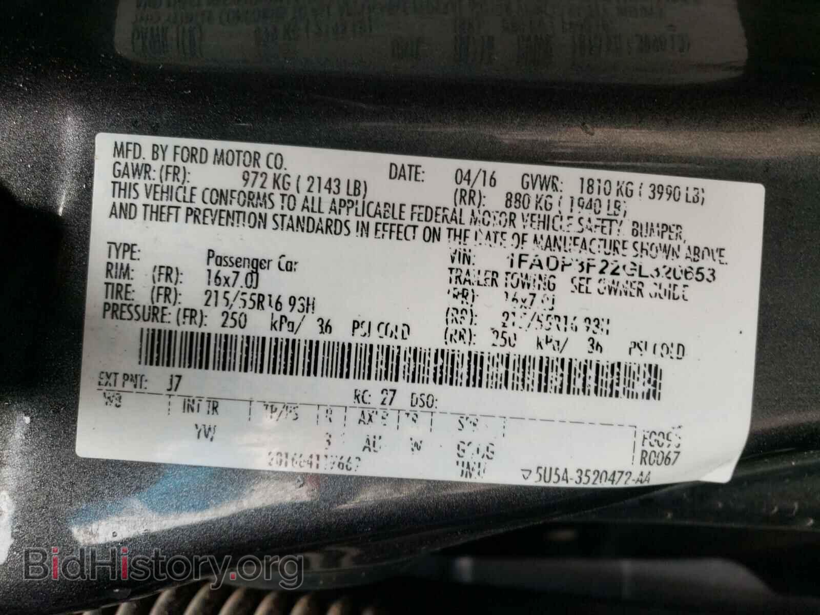 2016 FORD FOCUS - VIN: 1FADP3F22GL320653 - Photo 10