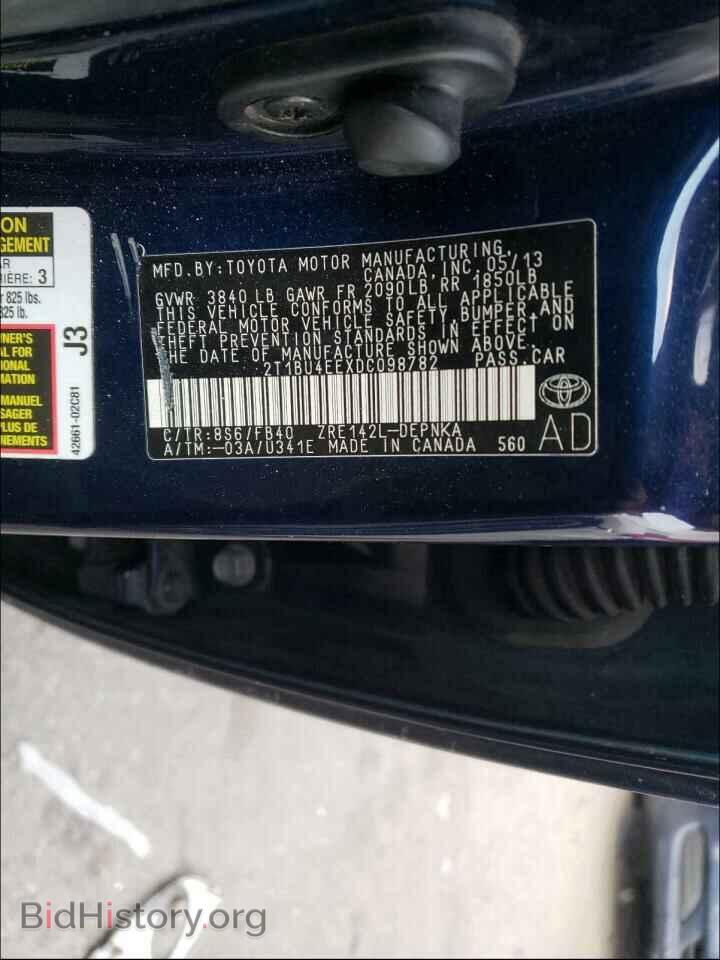 2013 TOYOTA COROLLA - VIN: 2T1BU4EEXDC098782 - Photo 10