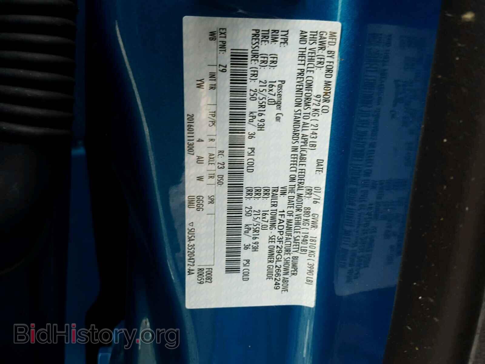 2016 FORD FOCUS - VIN: 1FADP3F29GL266249 - Фото 10