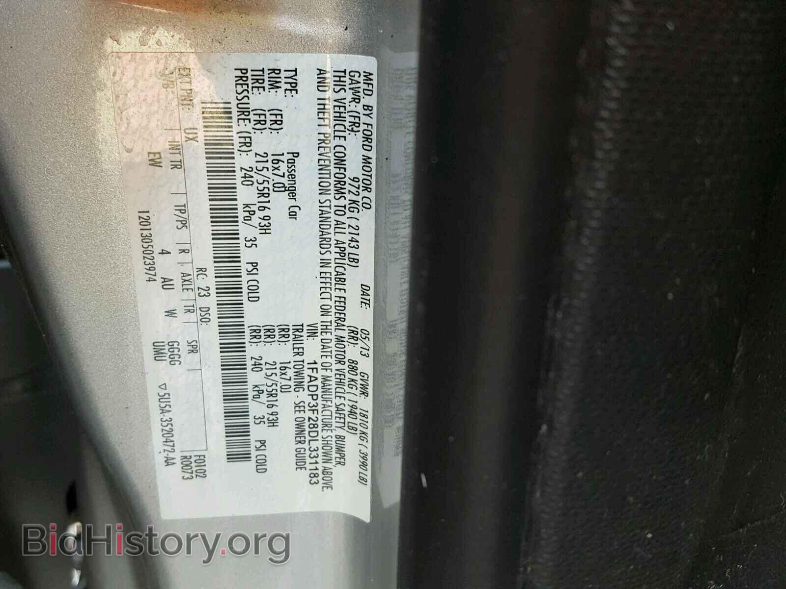 2013 FORD FOCUS - VIN: 1FADP3F28DL331183 - Photo 10