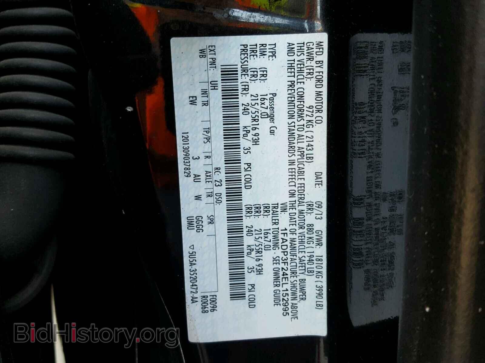 2014 FORD FOCUS - VIN: 1FADP3F24EL152995 - Photo 10
