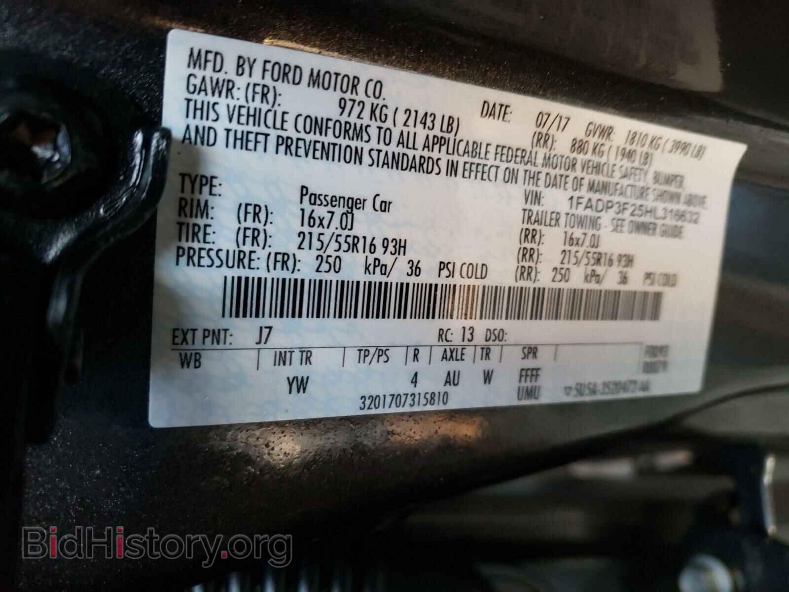 2017 FORD FOCUS - VIN: 1FADP3F25HL316632 - Фото 10