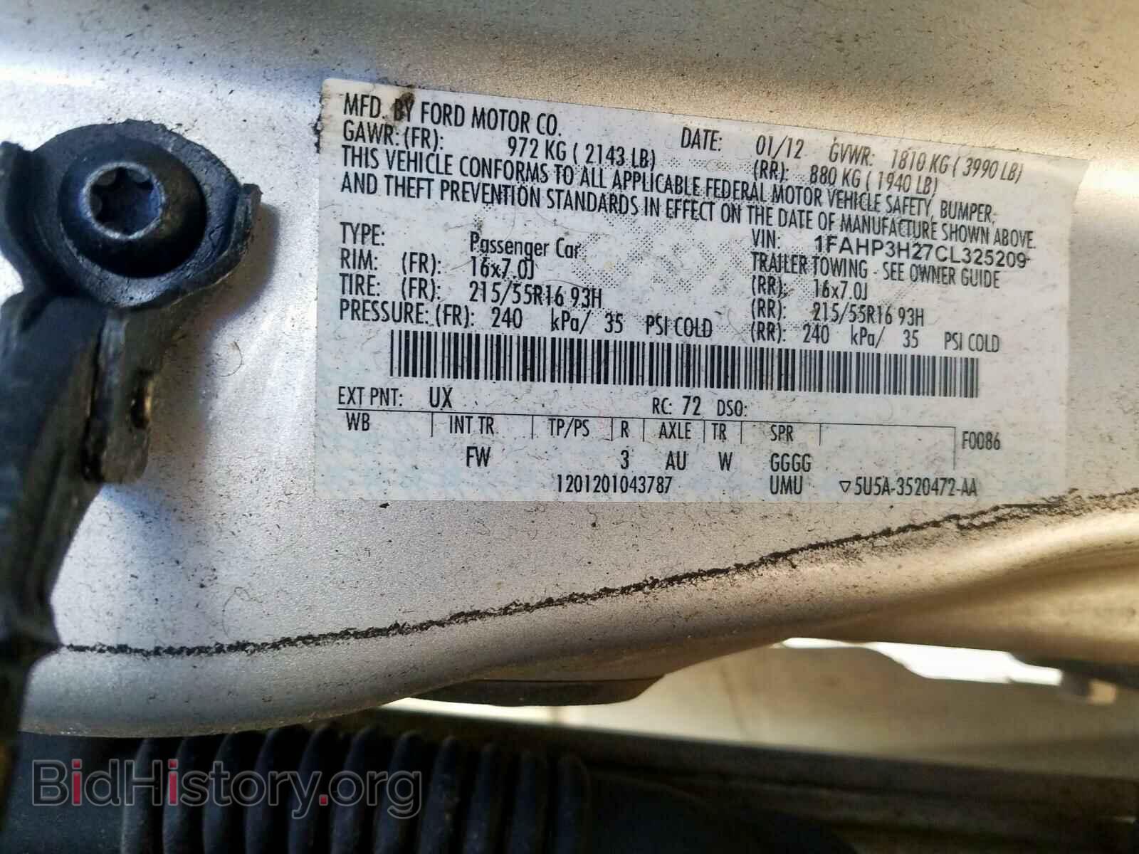 2012 FORD FOCUS - VIN: 1FAHP3H27CL325209 - Photo 10