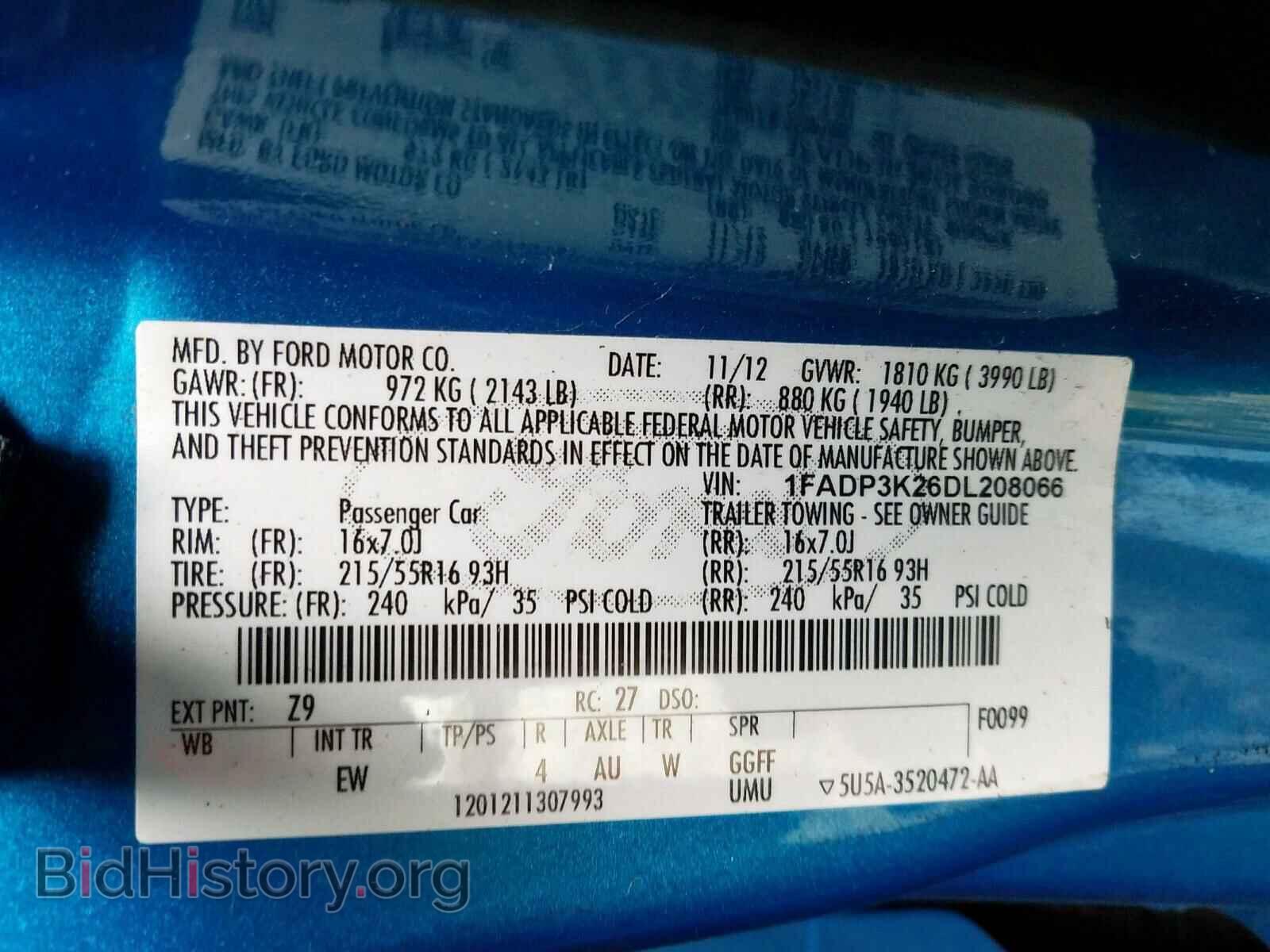 2013 FORD FOCUS - VIN: 1FADP3K26DL208066 - Photo 10