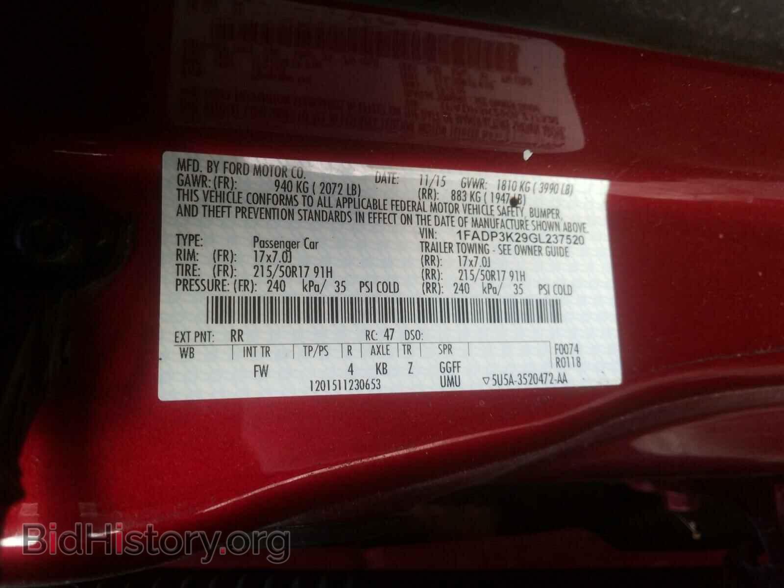 2016 FORD FOCUS - VIN: 1FADP3K29GL237520 - Photo 10