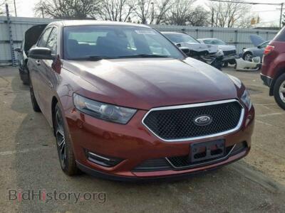 2016 Ford TAURUS Taurus SHO, burgundy — VIN 1FAHP2KT8GG102090, Copart
