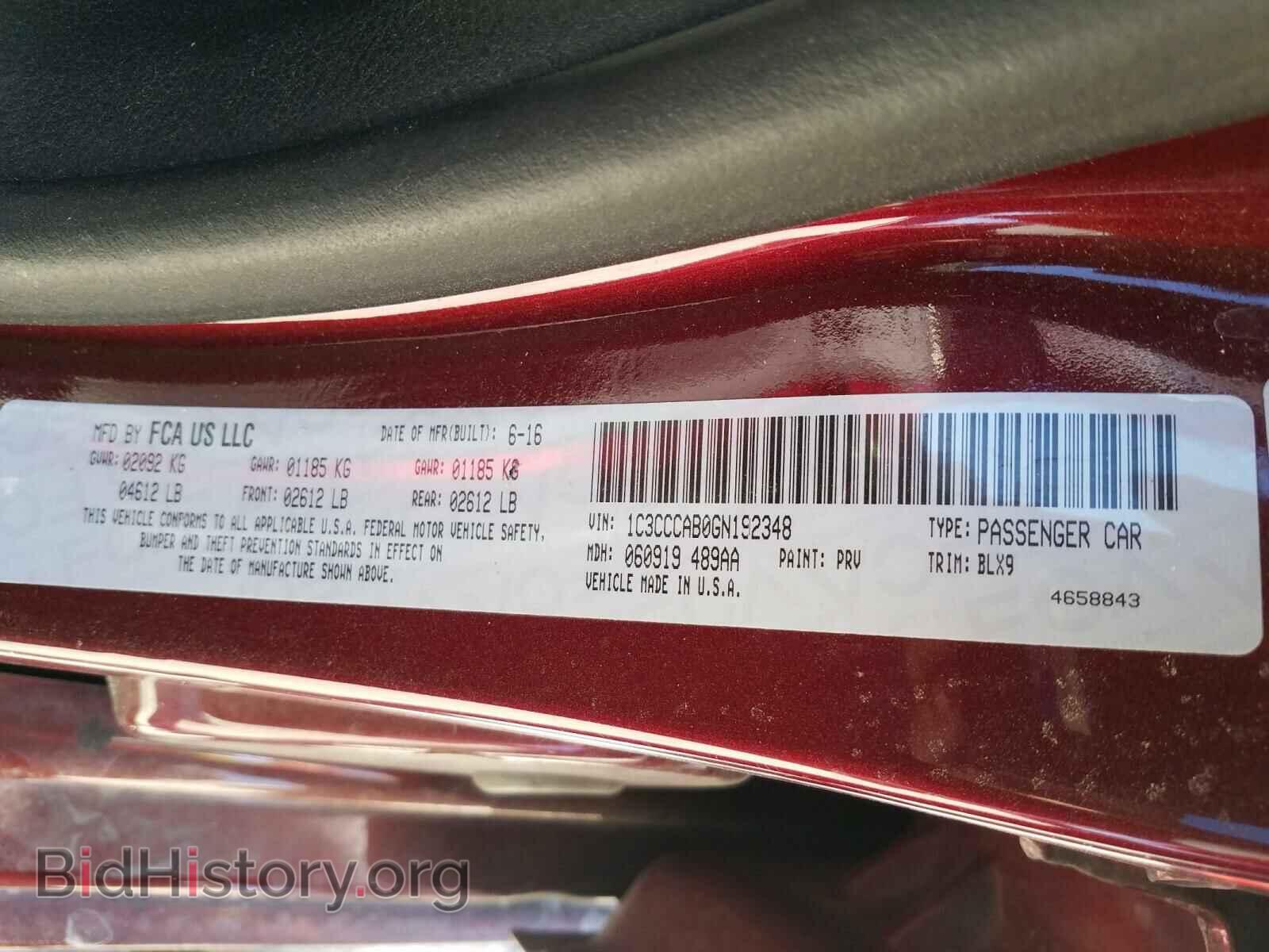 2016 CHRYSLER 200 - VIN: 1C3CCCAB0GN192348 - Photo 10