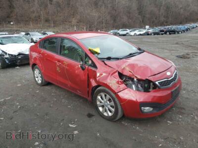 2014 Kia RIO RIO EX, red — VIN KNADN4A38E6417841, Copart