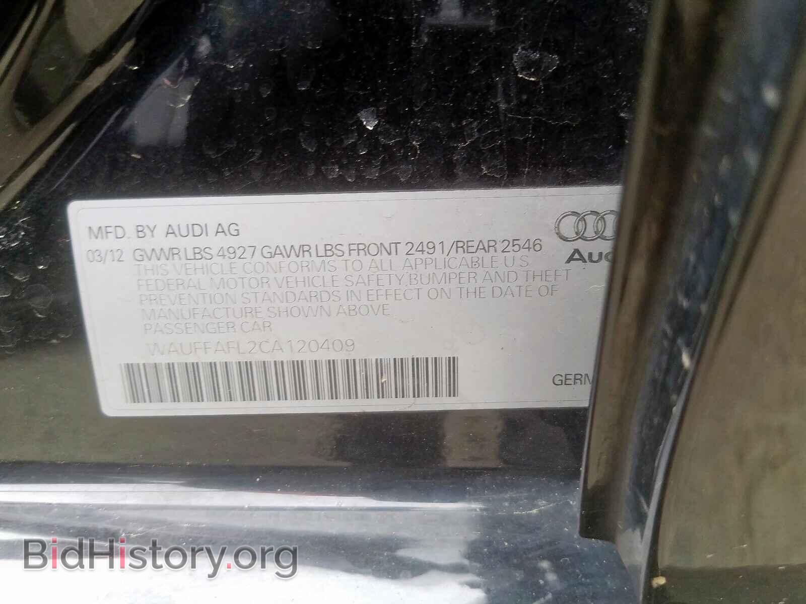 2012 AUDI A4 - VIN: WAUFFAFL2CA120409 - Photo 10