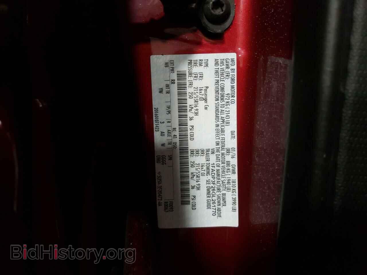 2016 FORD FOCUS - VIN: 1FADP3F26GL261770 - Фото 10