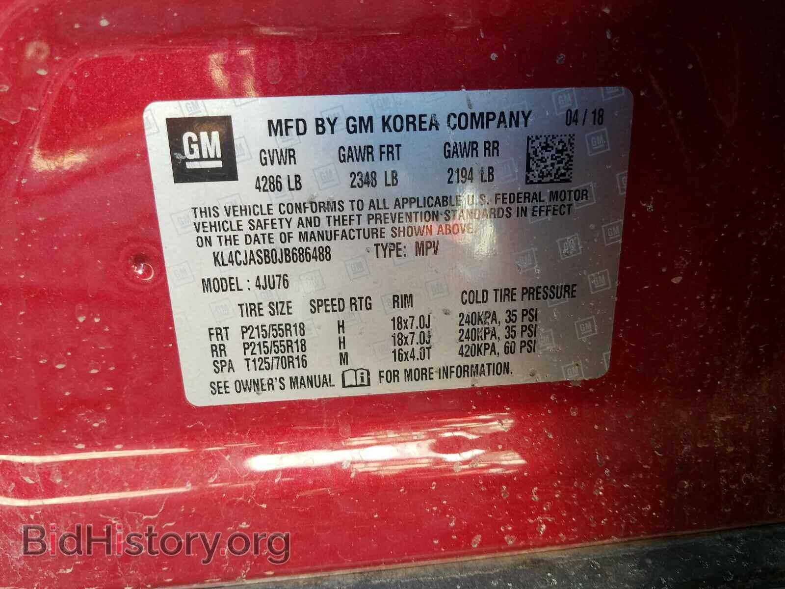 2018 BUICK ENCORE - VIN: KL4CJASB0JB686488 - Photo 10