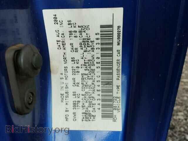 2005 MITSUBISHI ECLIPSE - VIN: 4A3AE45G15E013365 - Фото 10