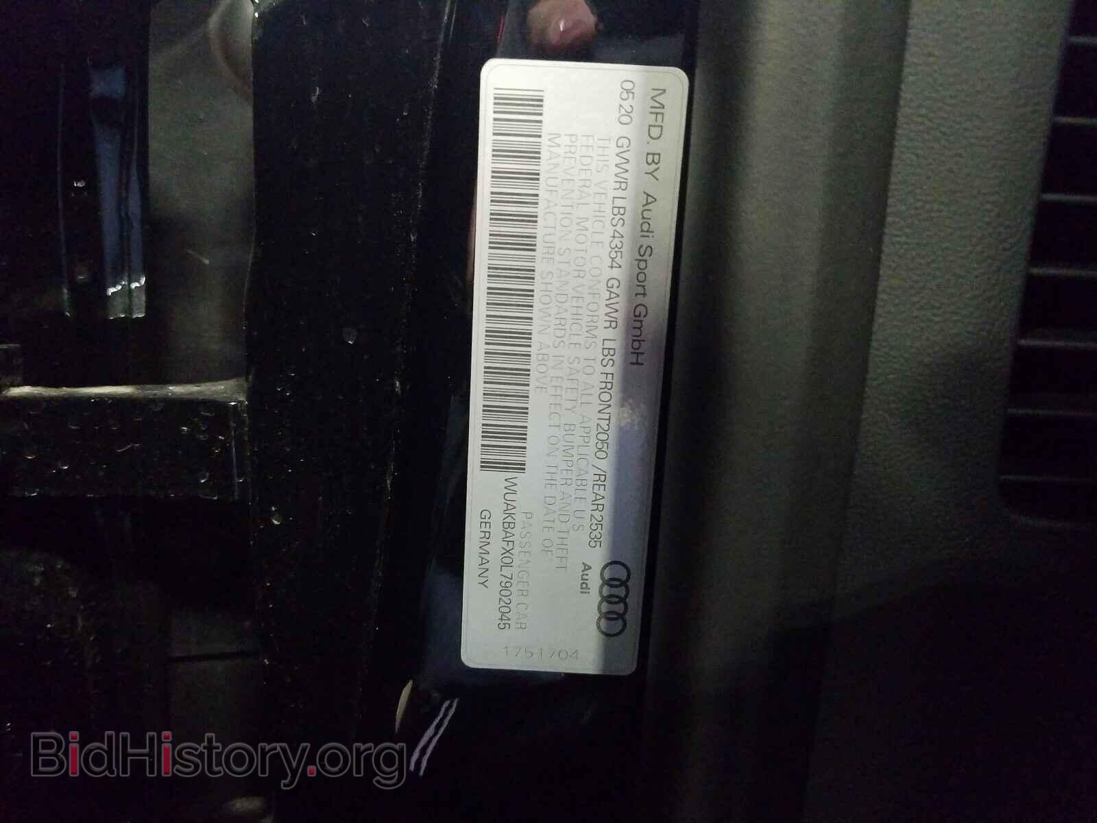 2020 AUDI R8 - VIN: WUAKBAFX0L7902045 - Фото 10