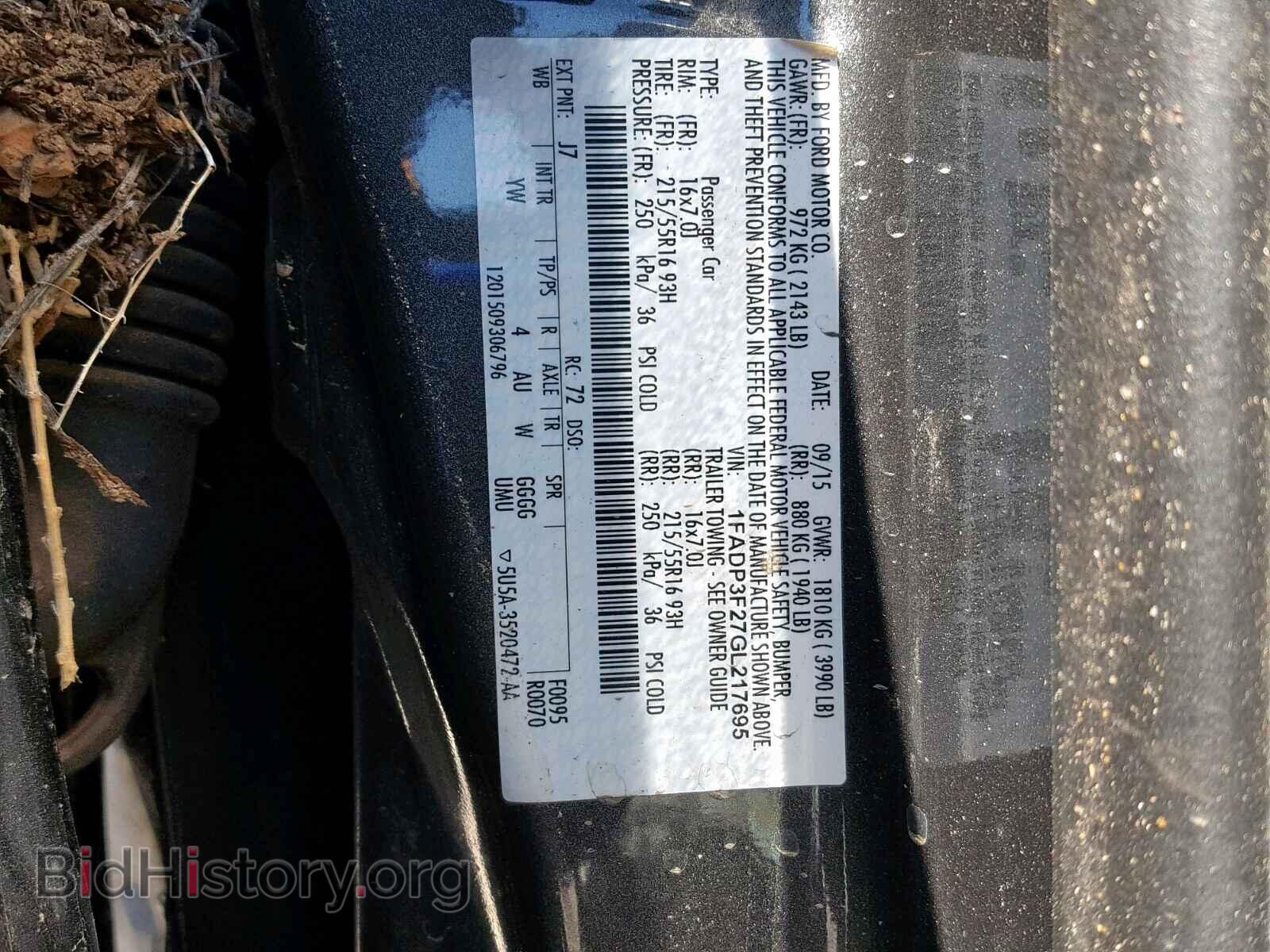 2016 FORD FOCUS SE - VIN: 1FADP3F27GL217695 - Фото 10