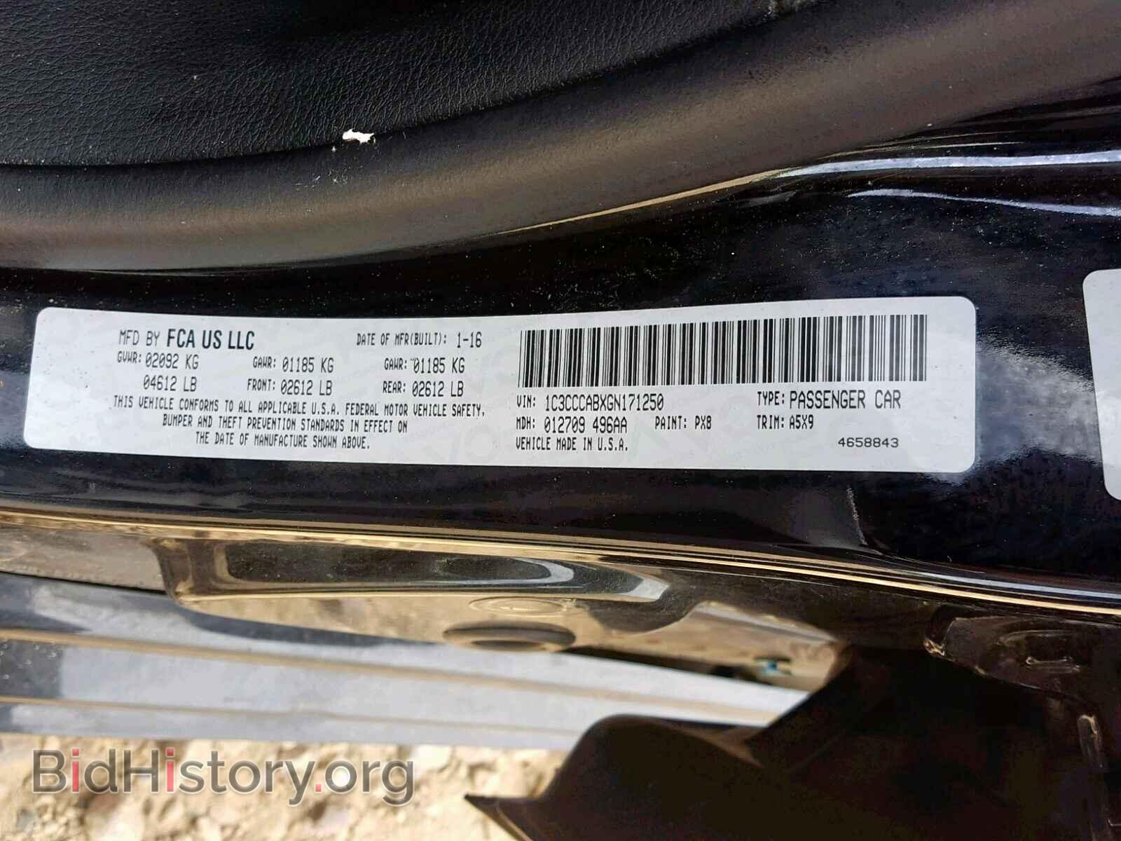 2016 CHRYSLER 200 - VIN: 1C3CCCABXGN171250 - Photo 10