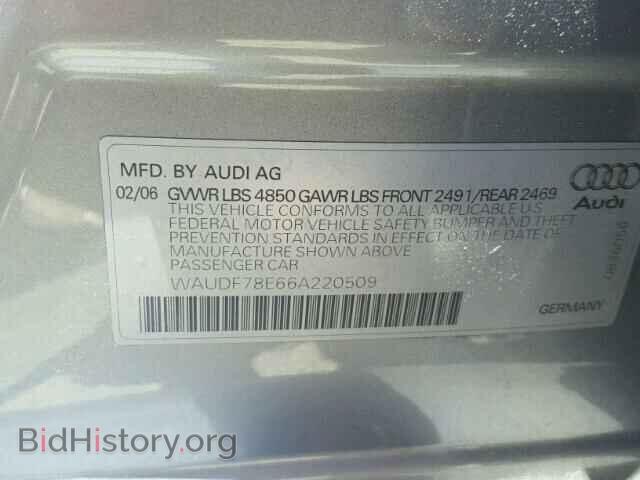 2006 AUDI A4 - VIN: WAUDF78E66A220509 - Фото 10