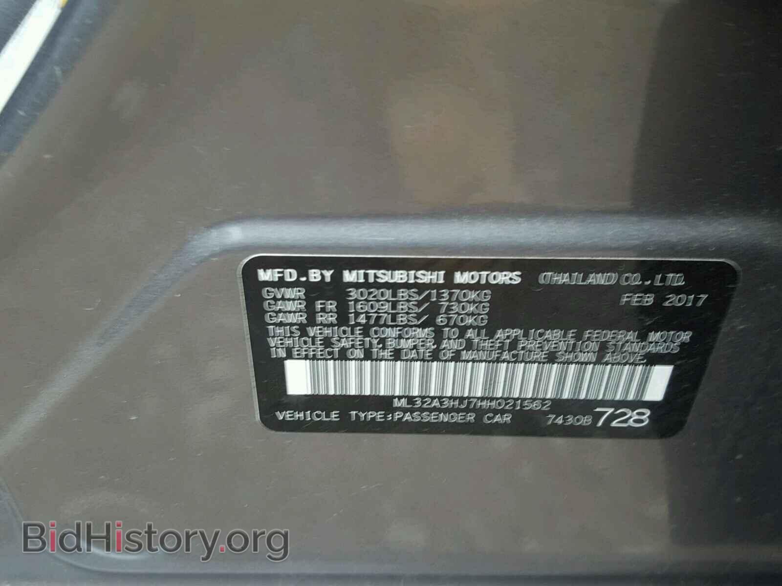 2017 MITSUBISHI MIRAGE - VIN: ML32A3HJ7HH021562 - Фото 10
