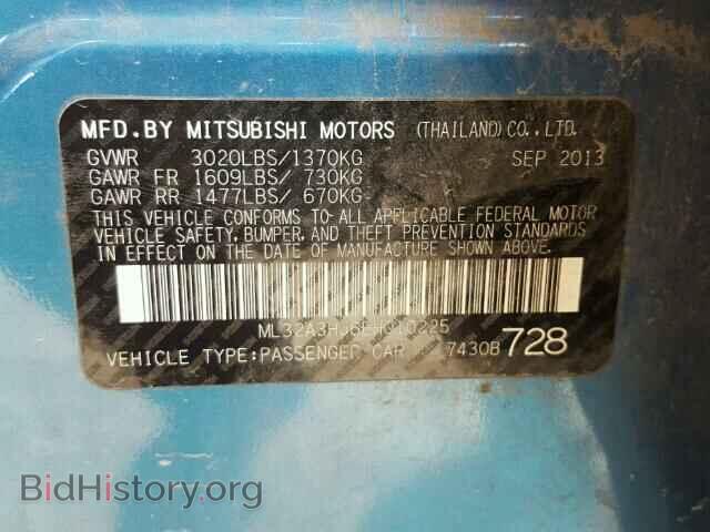2014 MITSUBISHI MIRAGE - VIN: ML32A3HJ6EH010225 - Фото 10
