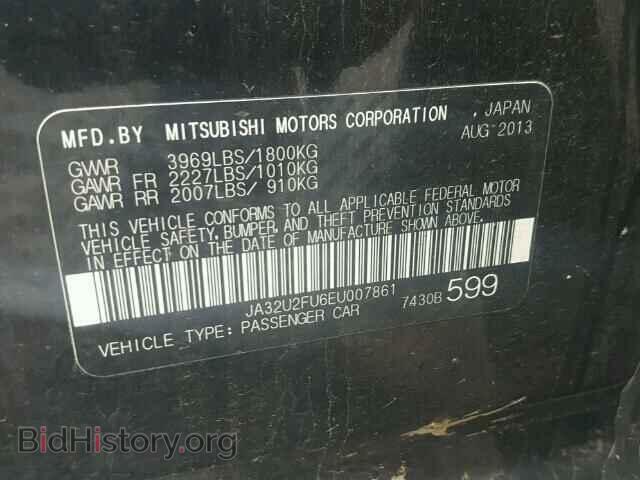 2014 MITSUBISHI LANCER - VIN: JA32U2FU6EU007861 - Фото 10
