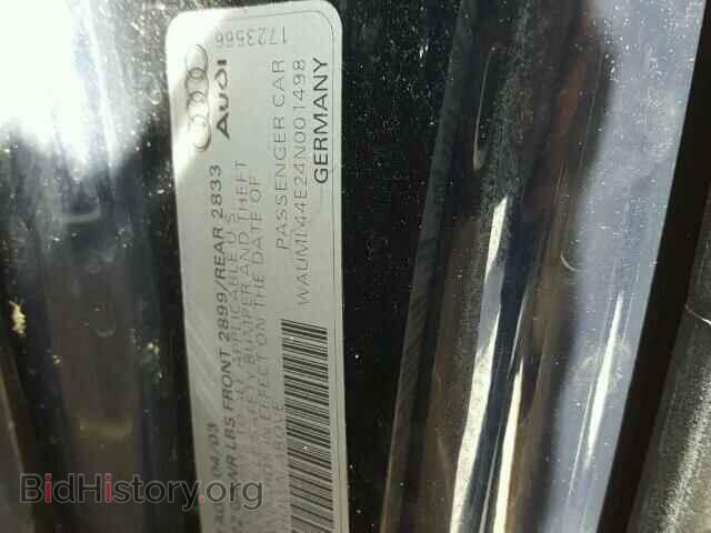 2004 AUDI A8 - VIN: WAUML44E24N001498 - Фото 10