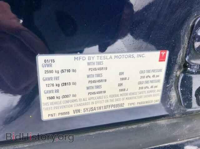 2015 TESLA MODEL S - VIN: 5YJSA1H1XFFP69592 - Фото 8