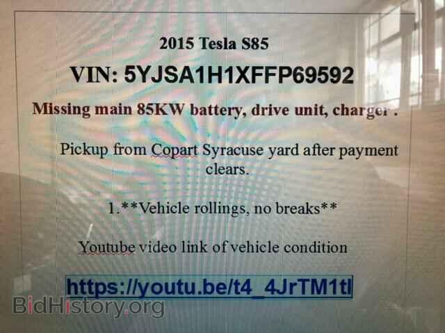 2015 TESLA MODEL S - VIN: 5YJSA1H1XFFP69592 - Фото 9