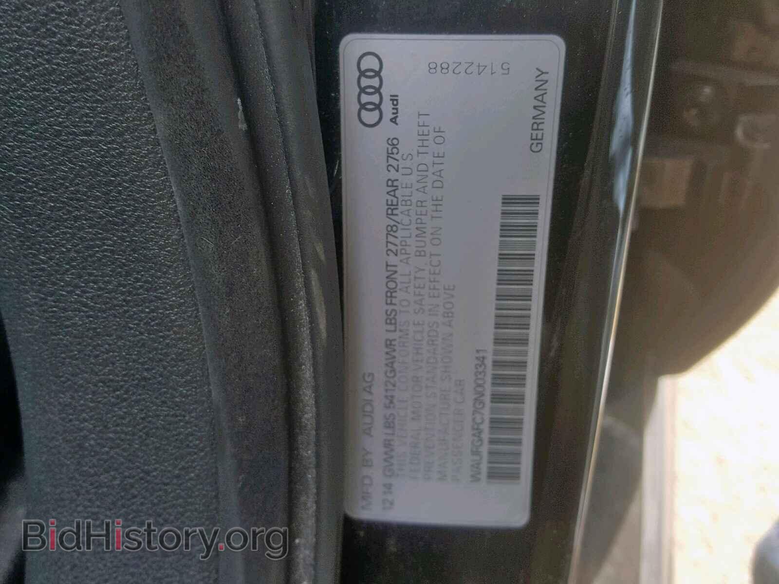 2016 AUDI A6 - VIN: WAUFGAFC7GN003341 - Фото 10