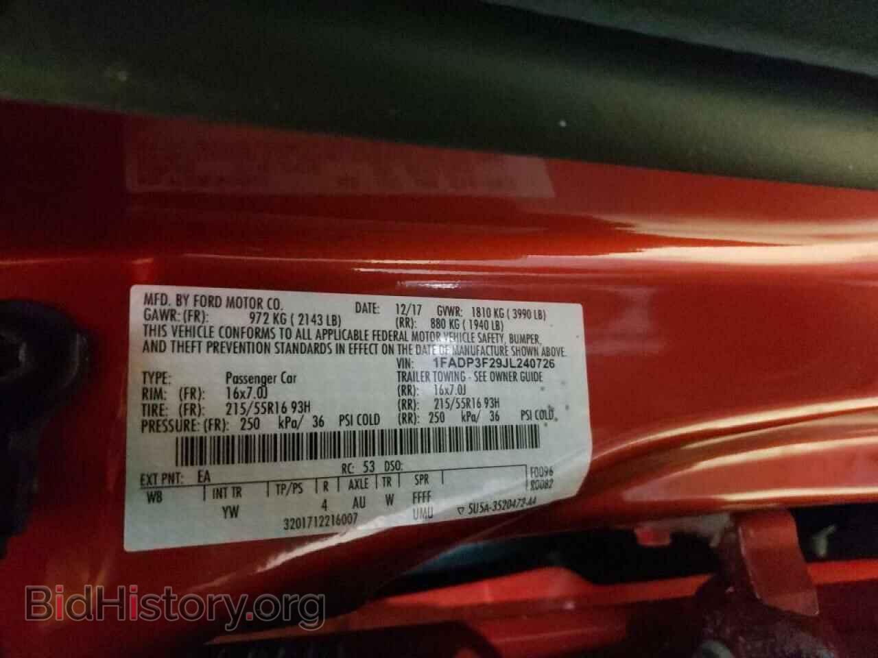 2018 FORD FOCUS - VIN: 1FADP3F29JL240726 - Фото 10