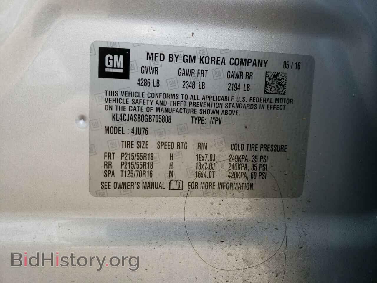 2016 BUICK ENCORE - VIN: KL4CJASB0GB705808 - Photo 10