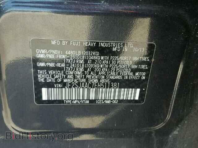 2014 SUBARU FORESTER - VIN: JF2SJAAC7EH511381 - Photo 10