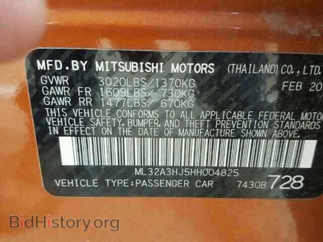 2017 MITSUBISHI MIRAGE - VIN: ML32A3HJ5HH004825 - Фото 10