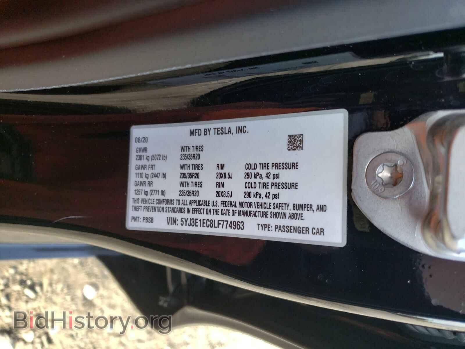2020 TESLA MODEL 3 - VIN: 5YJ3E1EC8LF774963 - Photo 10