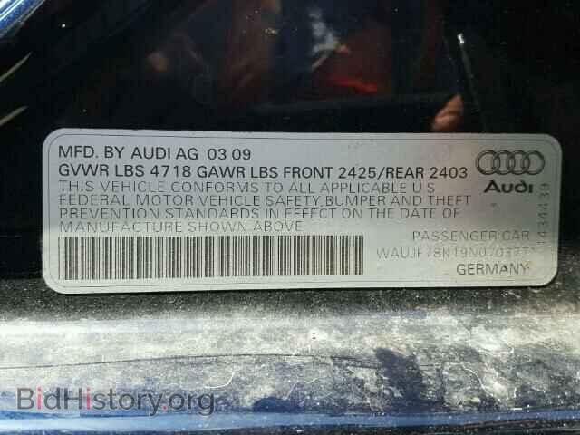 2009 AUDI A4 - VIN: WAUJF78K19N070377 - Фото 10