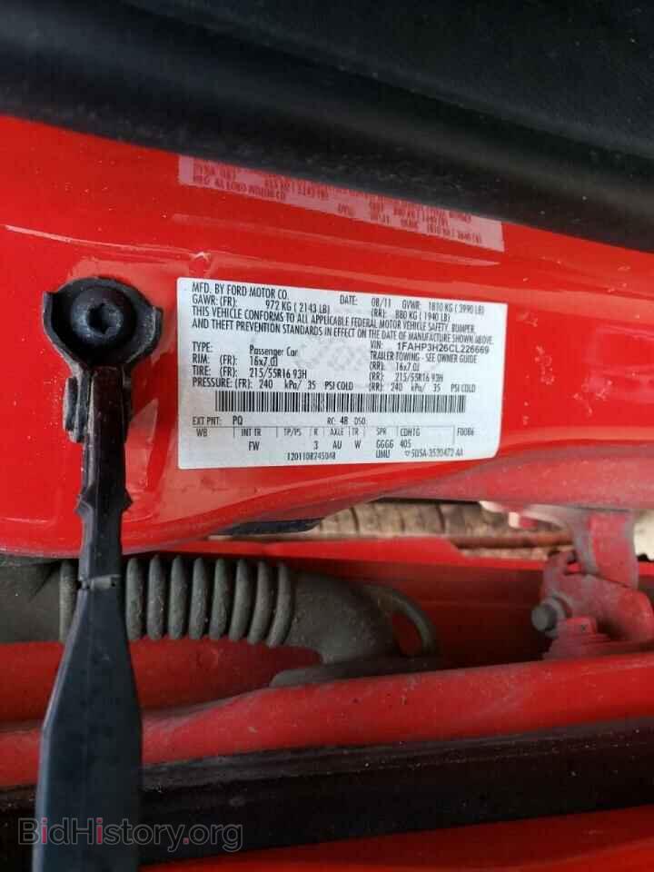 2012 Ford FOCUS (VIN 1FAHP3H26CL226669) — photo 10 of 10
