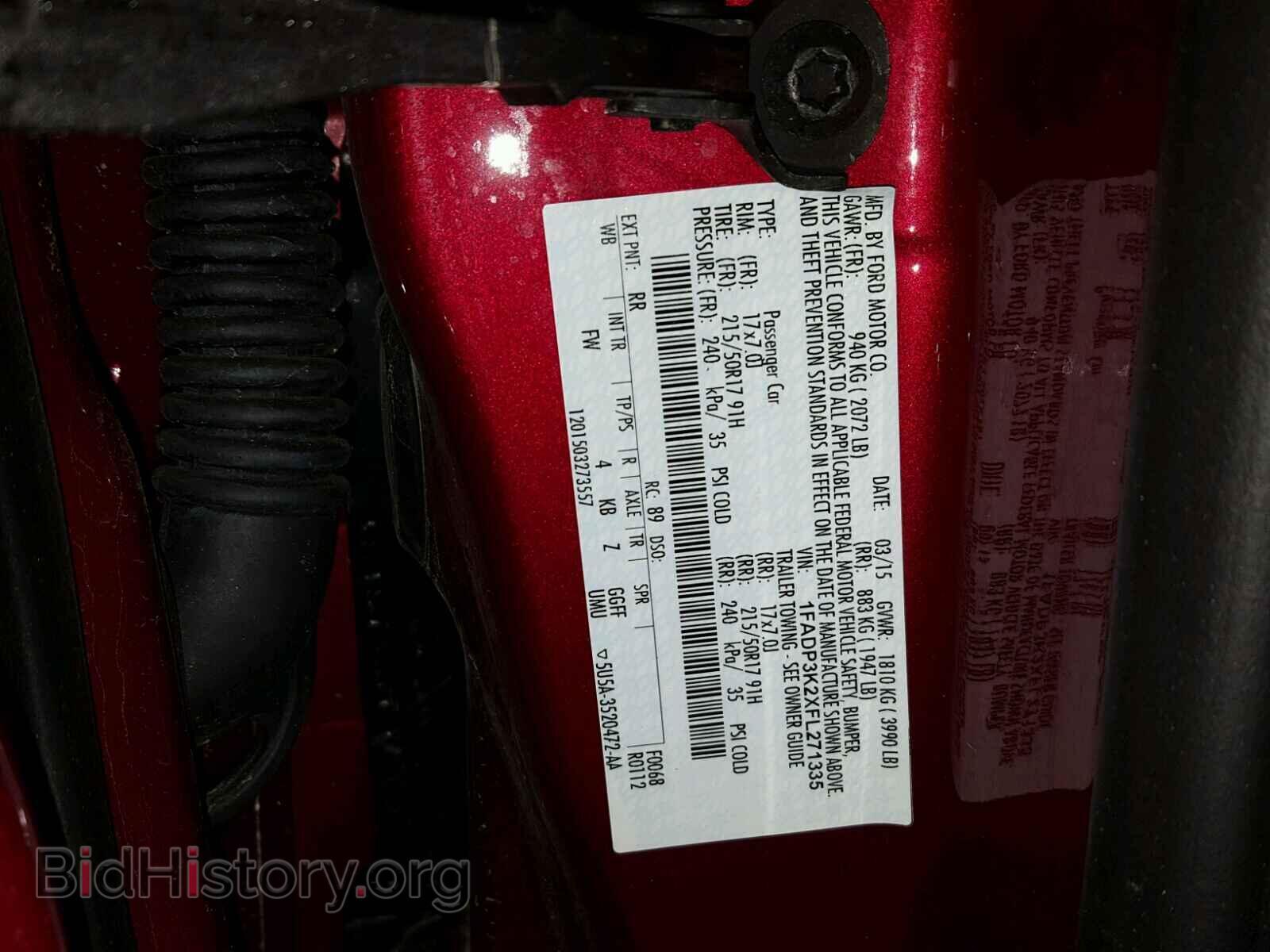 2015 FORD FOCUS - VIN: 1FADP3K2XFL271335 - Фото 10