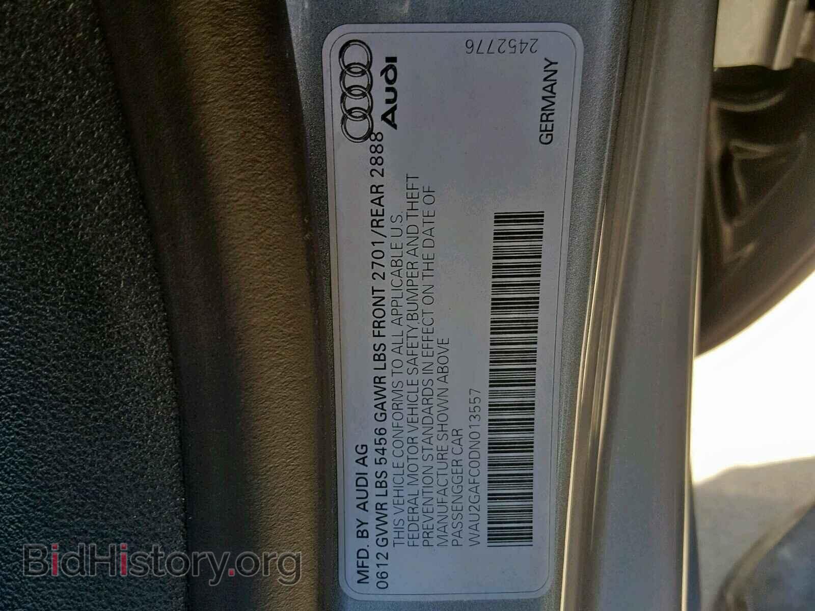 2013 AUDI A7 - VIN: WAU2GAFC0DN013557 - Фото 10